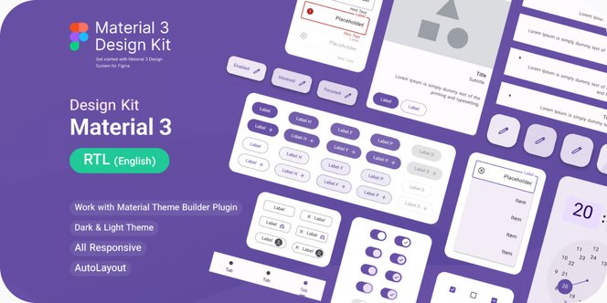 Material 3 Design Kit promotional card